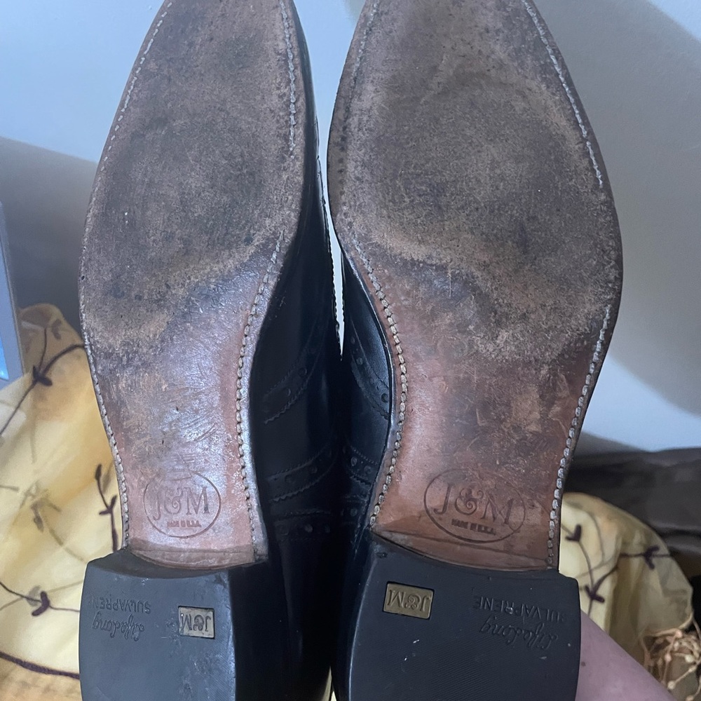 Black lace up leather dress shoes - Picture 4 of 5